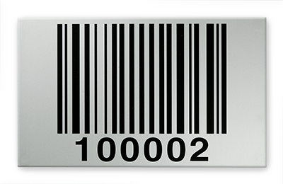 Aluminum Barcode Floor Tag