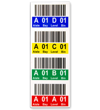 Multi-Level Warehouse Rack Labels With ot Without Barcode